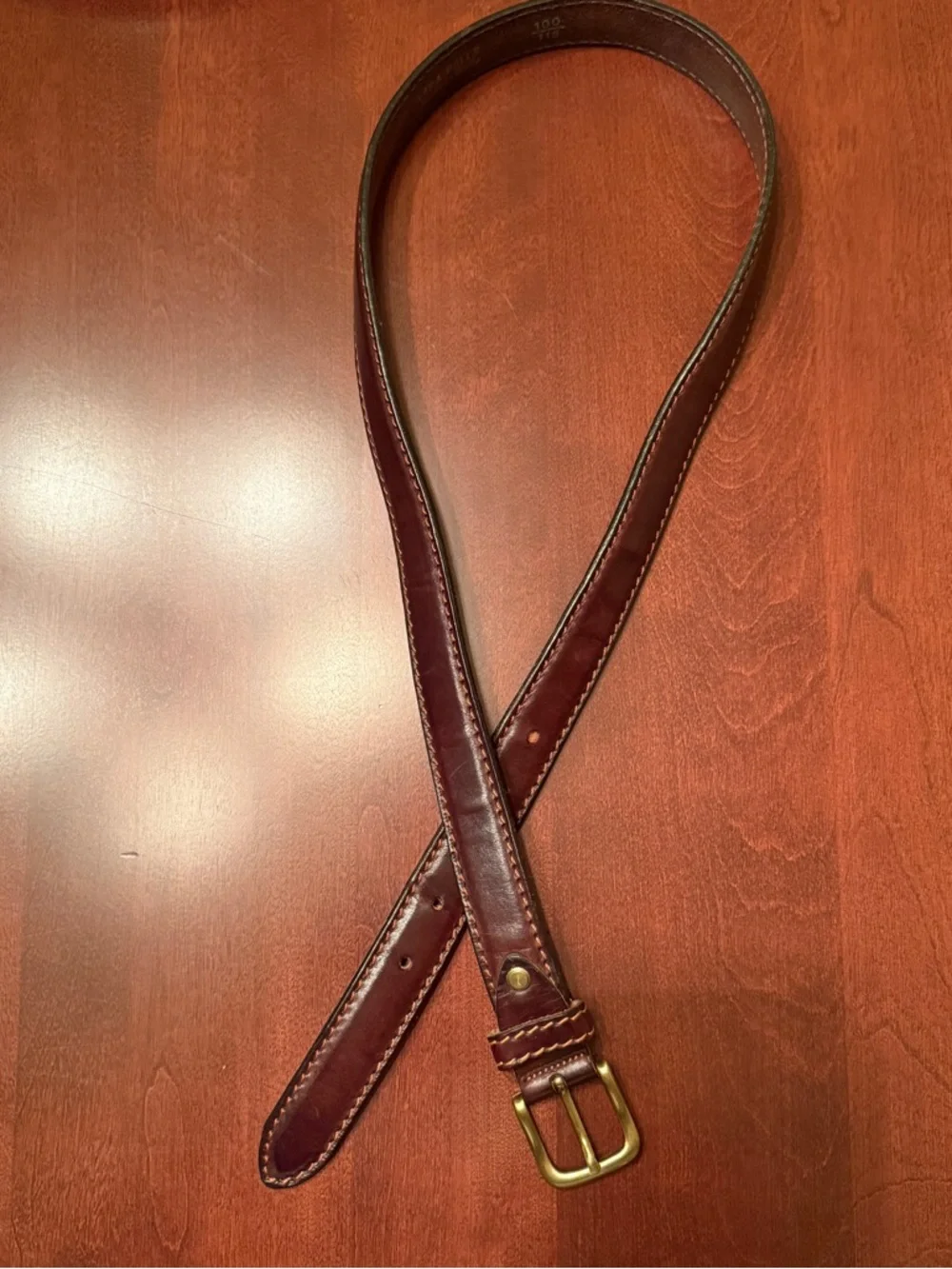 Vera Pelle Italian Leather Belt - 30